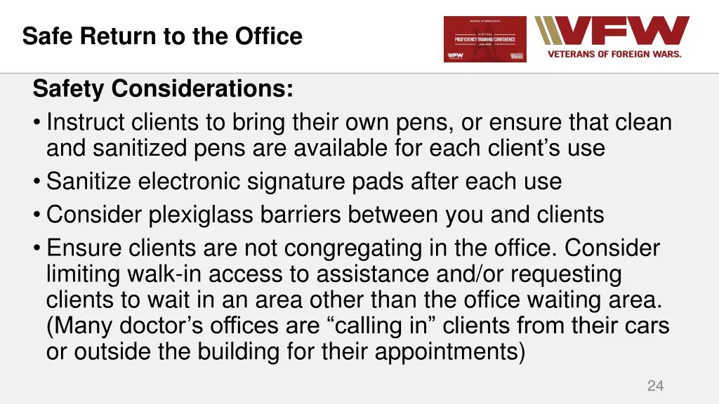 safe return to the office 2
