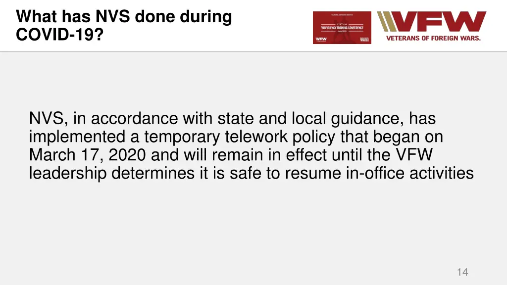 what has nvs done during covid 19