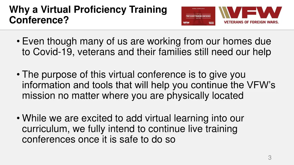 why a virtual proficiency training conference