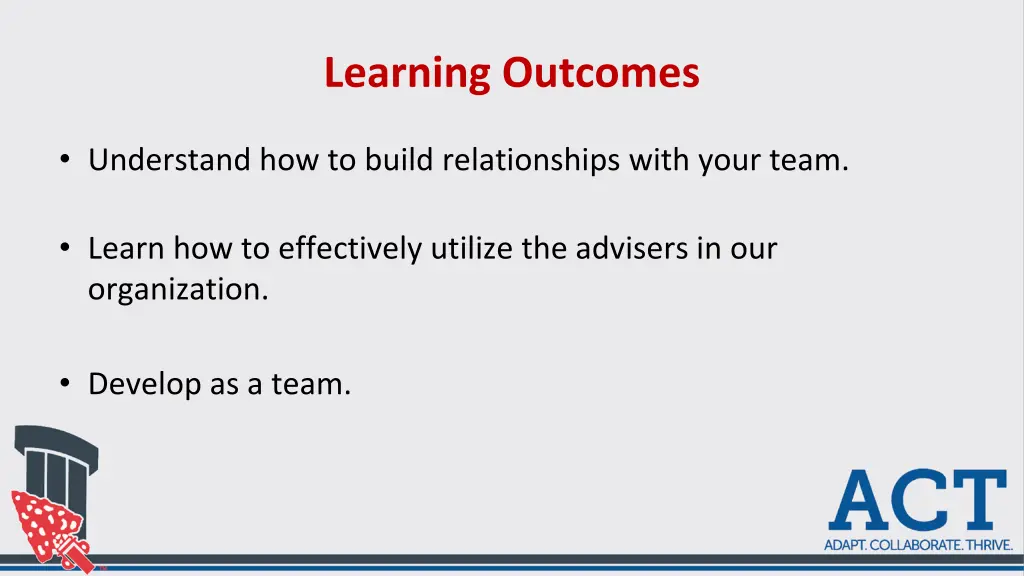 learning outcomes