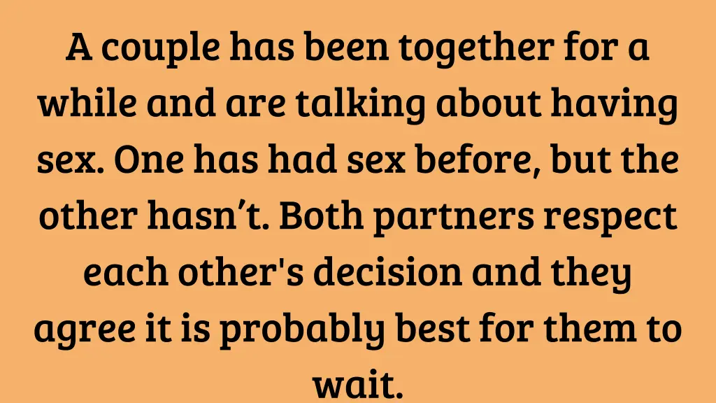 a couple has been together for a while