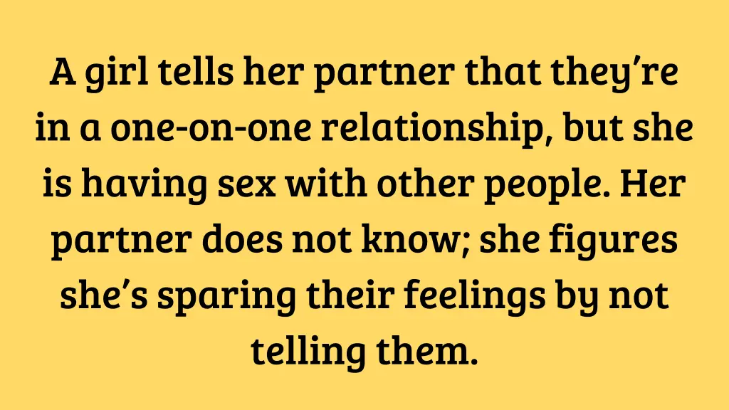 a girl tells her partner that they