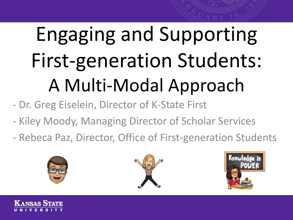 engaging and supporting first generation students