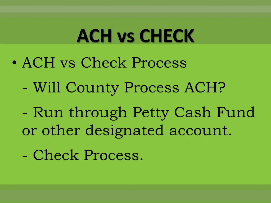 ach vs check