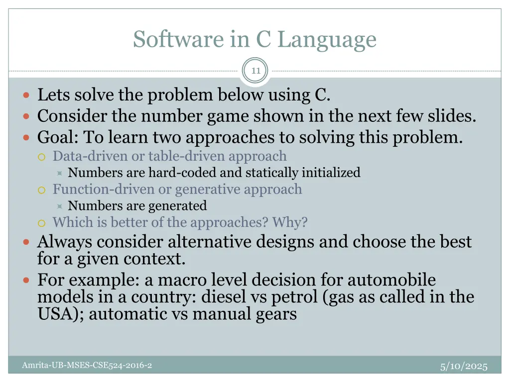 software in c language