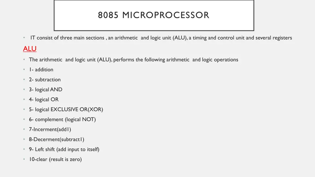 8085 microprocessor 1