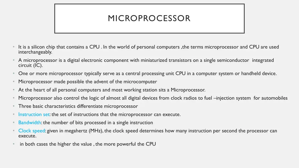 microprocessor