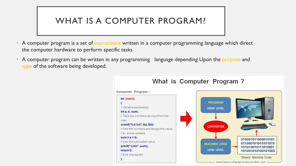 what is a computer program