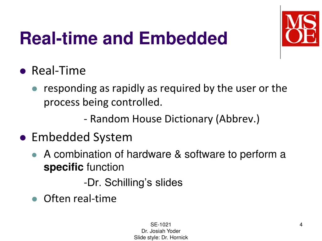 real time and embedded