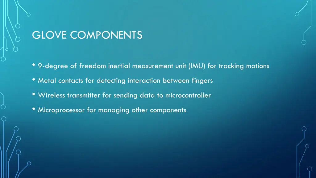 glove components