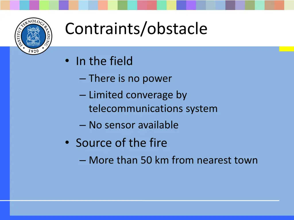 contraints obstacle
