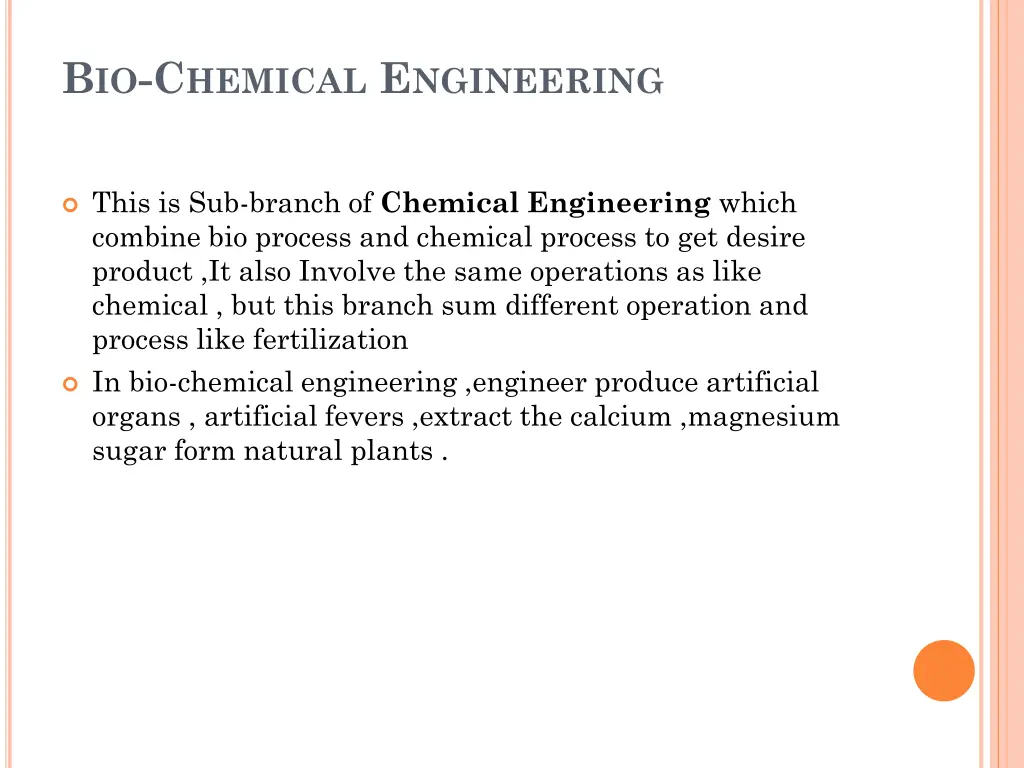 b io c hemical e ngineering