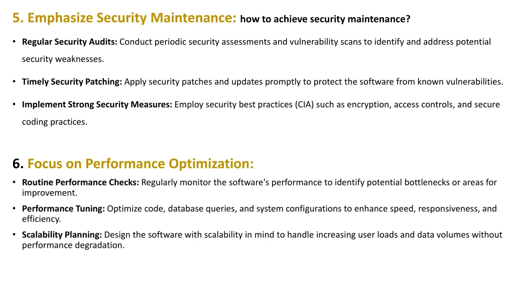5 emphasize security maintenance how to achieve