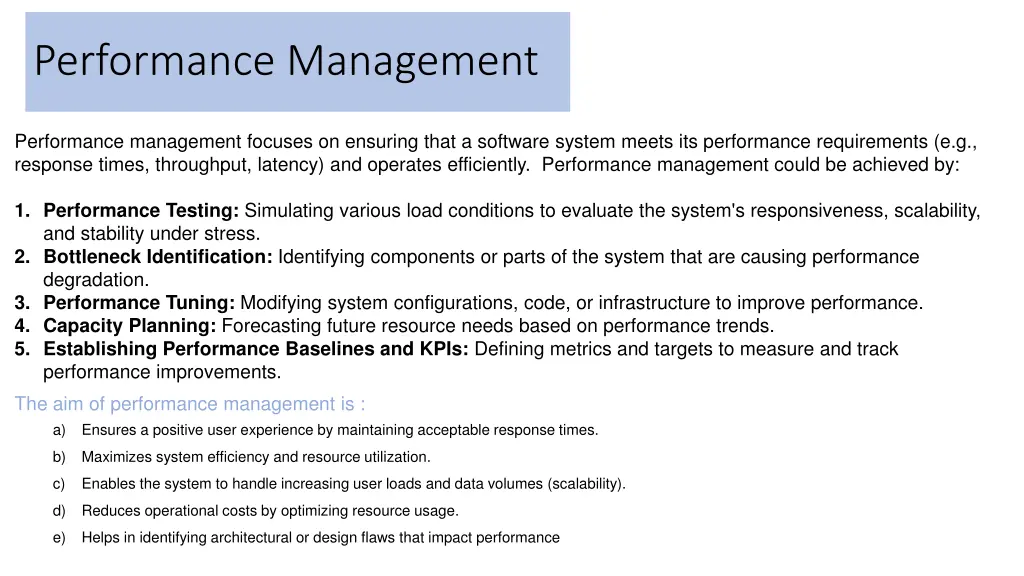 performance management