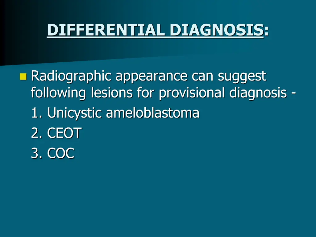 differential diagnosis