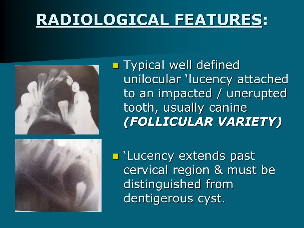 radiological features