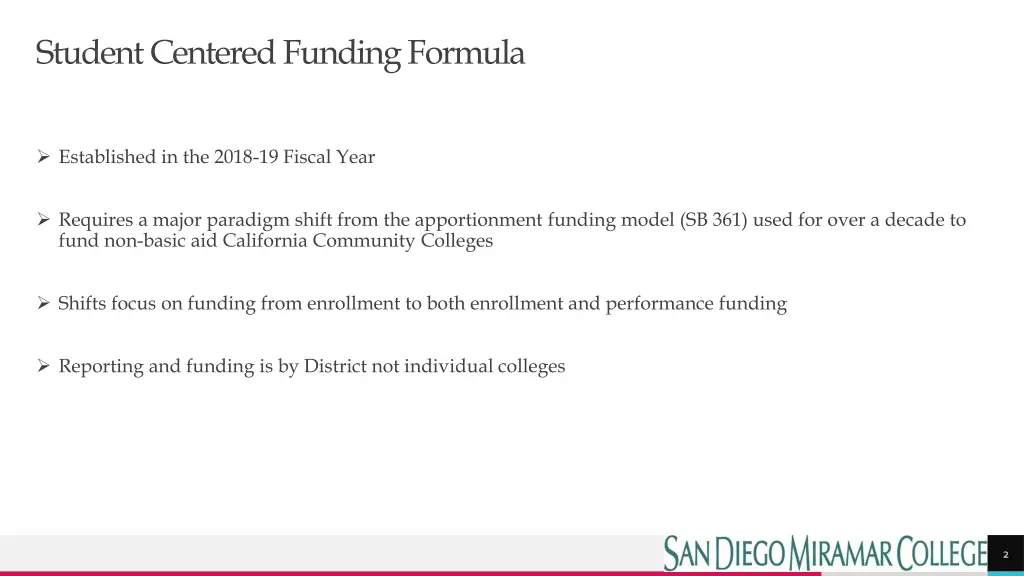 student centered funding formula