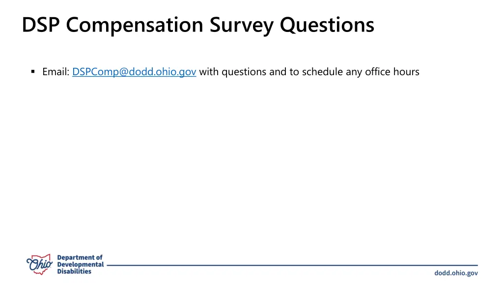 dsp compensation survey questions