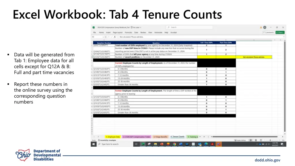 excel workbook tab 4 tenure counts
