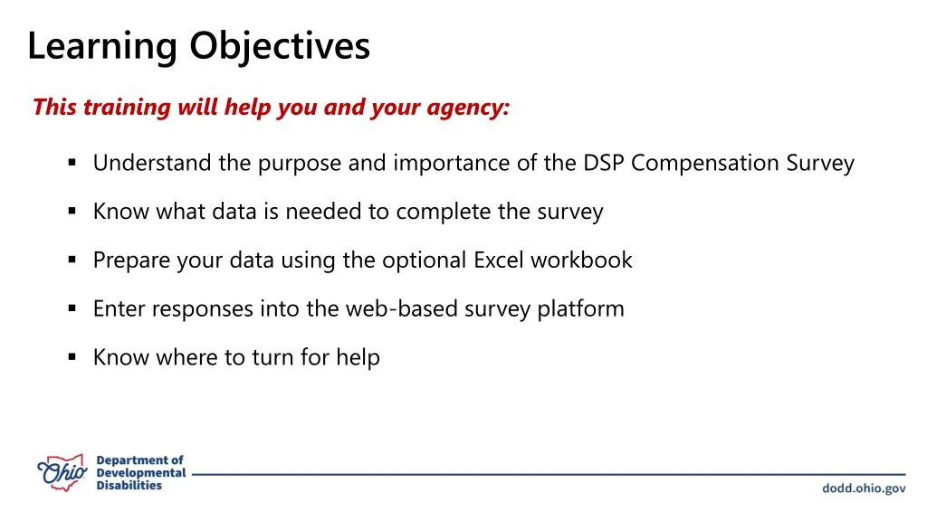 learning objectives