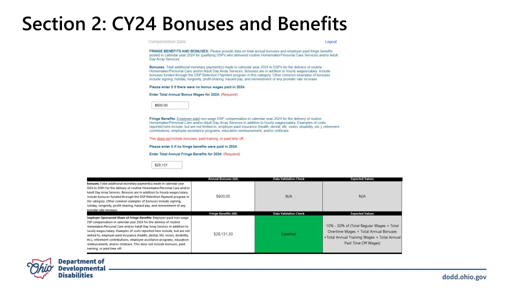 section 2 cy24 bonuses and benefits