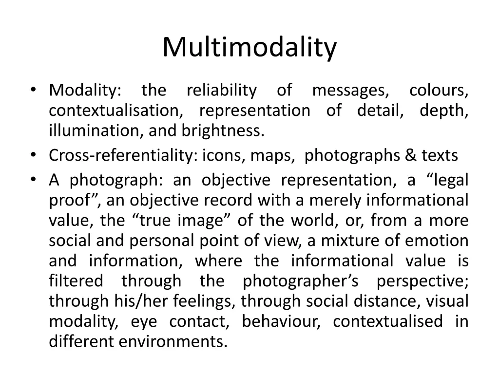multimodality