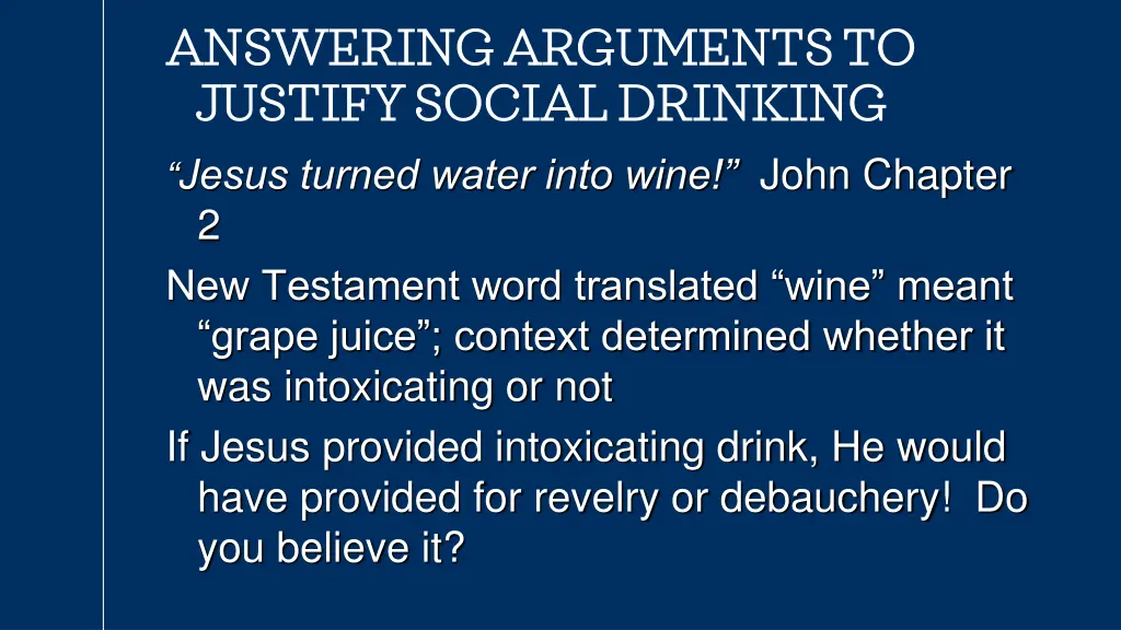 answering arguments to answering arguments 3