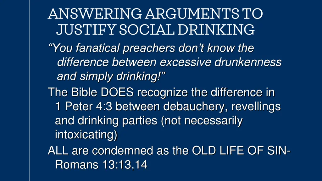 answering arguments to answering arguments