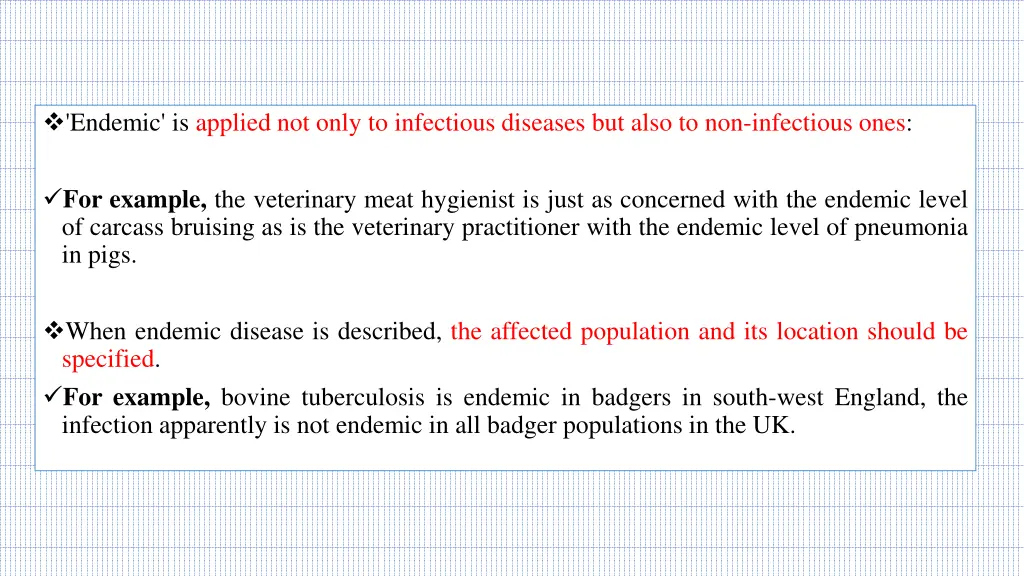 endemic is applied not only to infectious