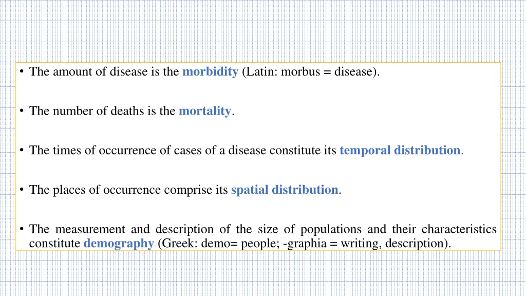 the amount of disease is the morbidity latin