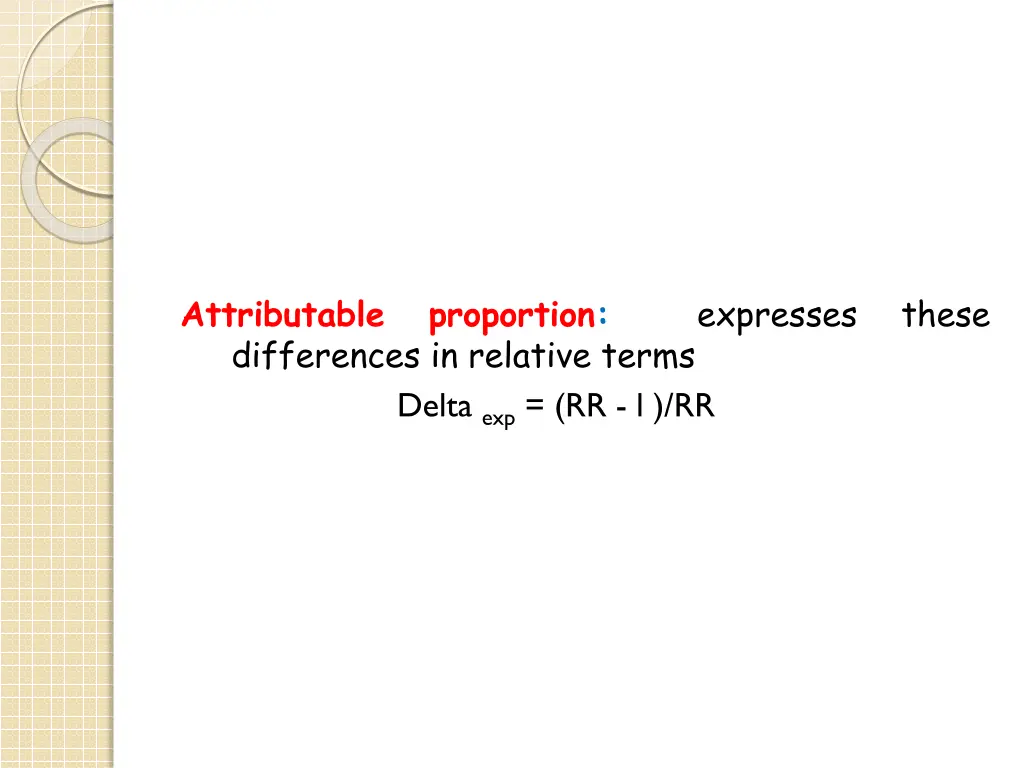 attributable proportion expresses differences