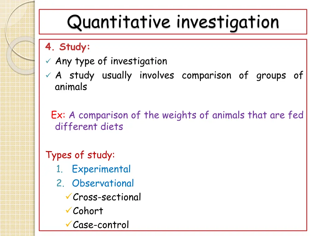 quantitative investigation 4