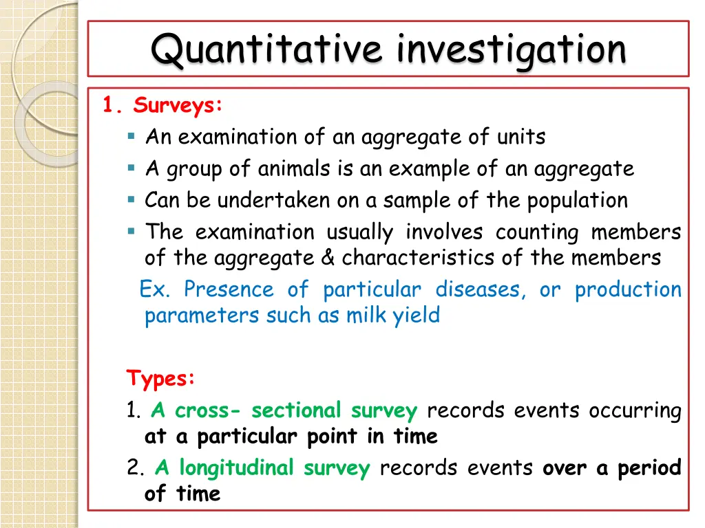 quantitative investigation