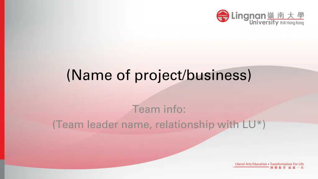 name of project business