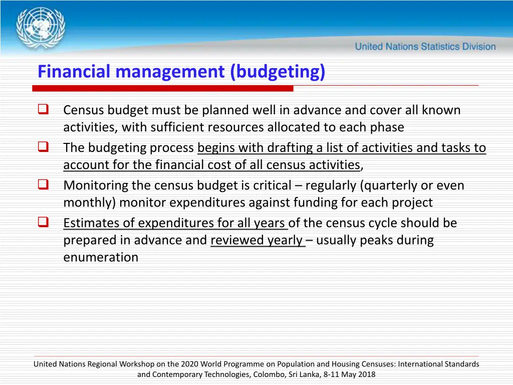 financial management budgeting