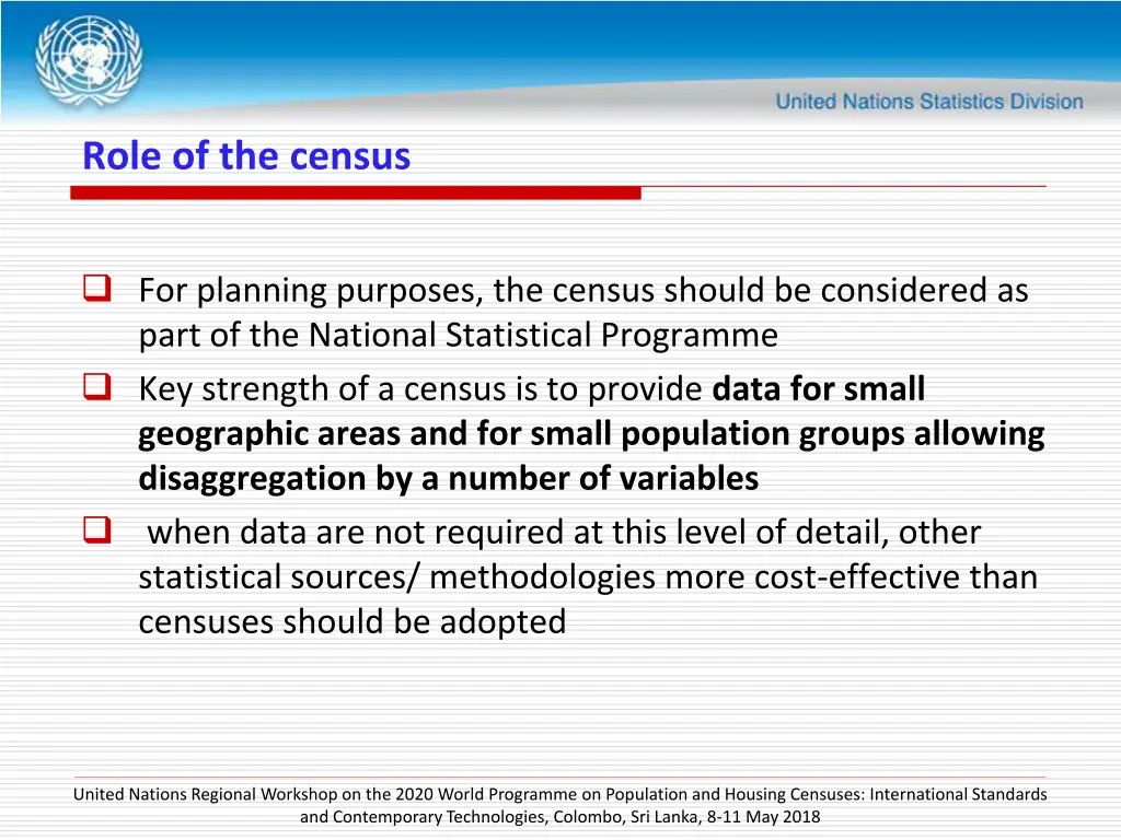 role of the census