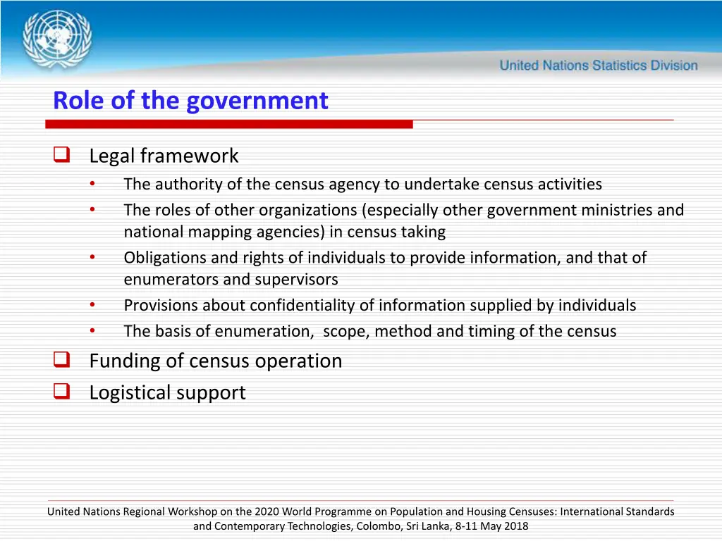 role of the government