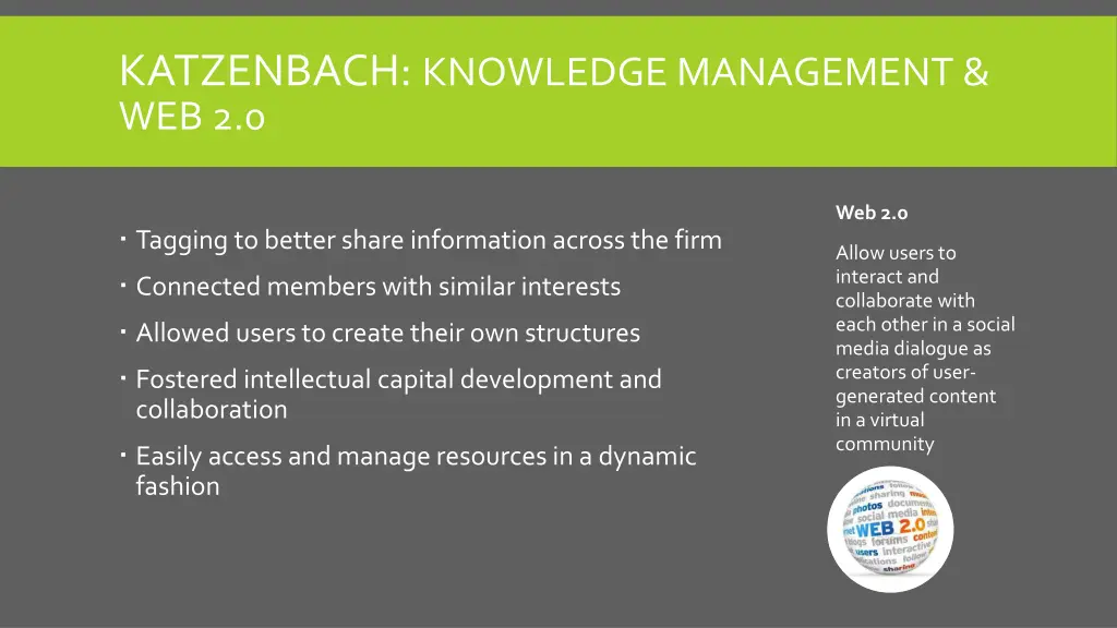 katzenbach knowledge management web 2 0