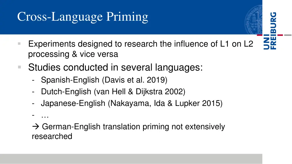 cross language priming