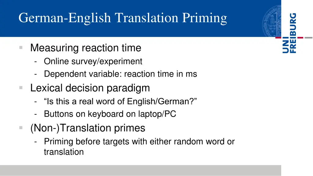 german english translation priming 2