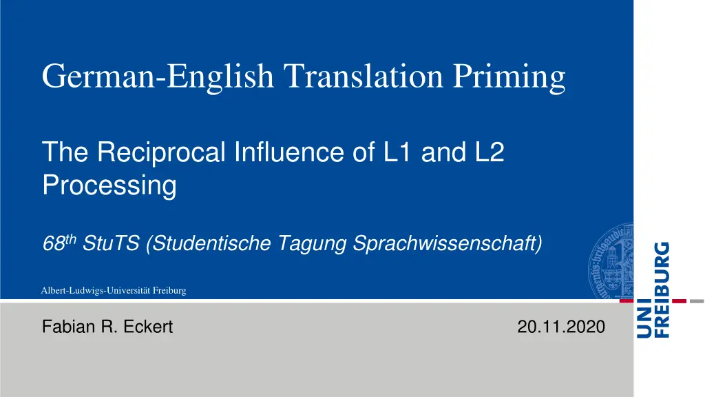 german english translation priming