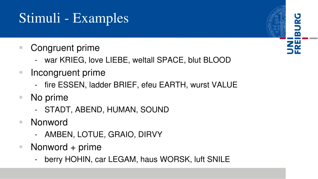 stimuli examples