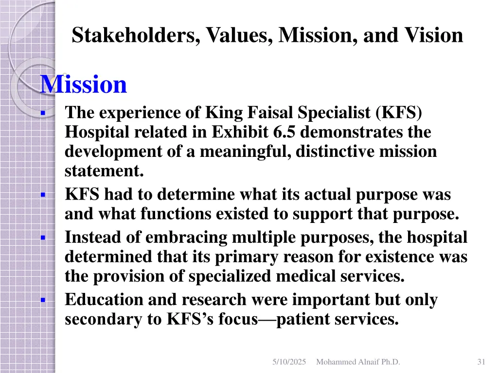 stakeholders values mission and vision 28