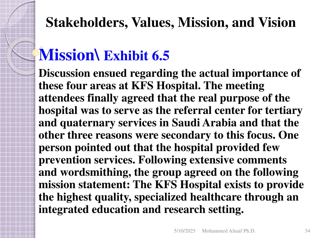 stakeholders values mission and vision 31