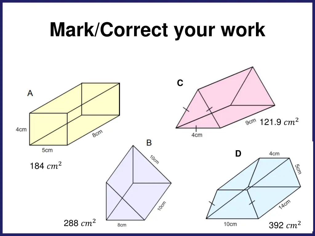 mark correct your work