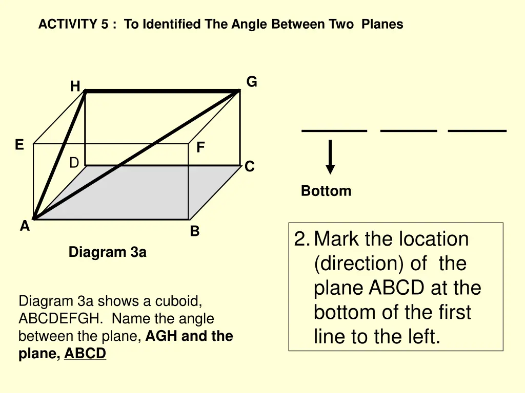 activity 5 to identified the angle between 1