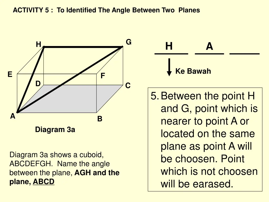 activity 5 to identified the angle between 5