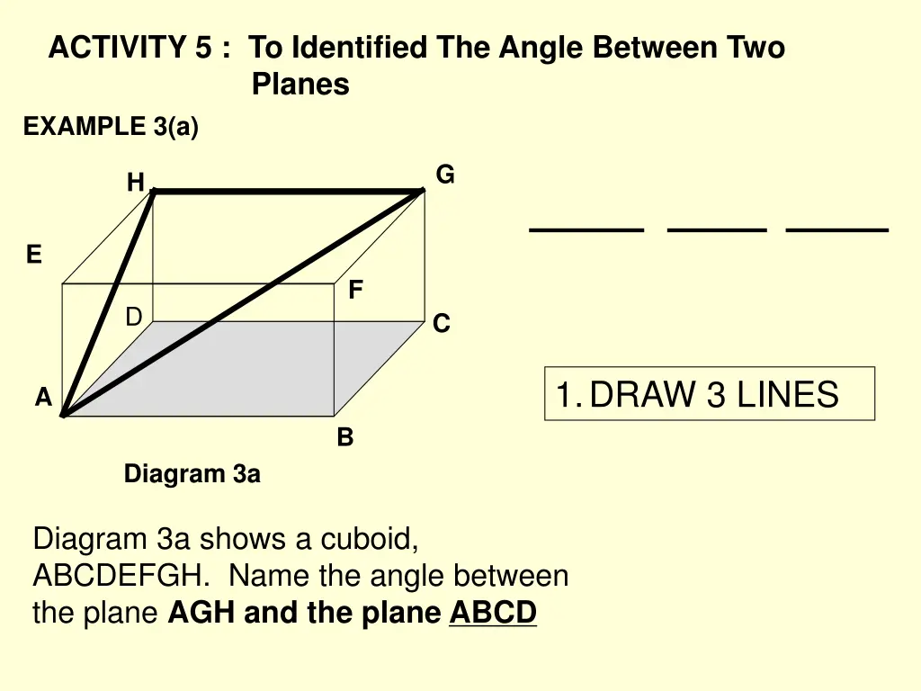 activity 5 to identified the angle between