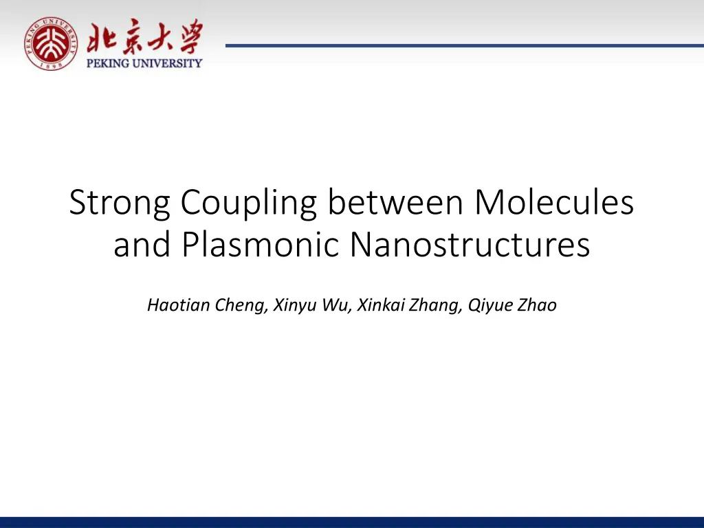 strong coupling between molecules and plasmonic