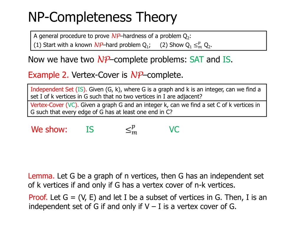 np completeness theory 10